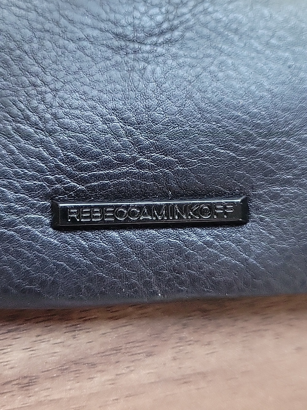 Rebecca Minkoff Black Leather Logo Coin Purse Pouch - Picture 3 of 9